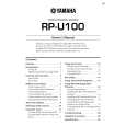 YAMAHA RP-U100 Instrukcja Obsługi