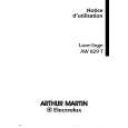 ARTHUR MARTIN ELECTROLUX AW829T Instrukcja Obsługi