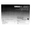 YAMAHA K-220 Instrukcja Obsługi