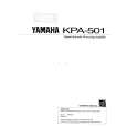 YAMAHA KPA-501 Instrukcja Obsługi
