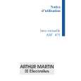 ARTHUR MARTIN ELECTROLUX ASF475 Instrukcja Obsługi