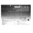 YAMAHA K-600 Instrukcja Obsługi