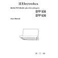 ELECTROLUX EFP636SP Instrukcja Obsługi