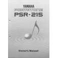YAMAHA PSR-215 Instrukcja Obsługi