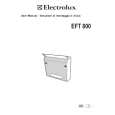 ELECTROLUX EFT800 Instrukcja Obsługi