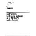 ZANUSSI Z22/16PR Instrukcja Obsługi