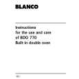 BLANCO BDO770X Instrukcja Obsługi