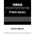 YAMAHA PSR-600 Instrukcja Obsługi