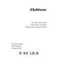ELEKTRON E60LS-E Instrukcja Obsługi