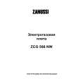 ZANUSSI ZCG566NW Instrukcja Obsługi