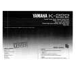 YAMAHA K-222 Instrukcja Obsługi