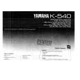 YAMAHA K-540 Instrukcja Obsługi