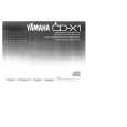 YAMAHA CD-X1 Instrukcja Obsługi