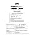 YAMAHA PW4000 Instrukcja Obsługi