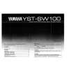 YAMAHA YST-SW100 Instrukcja Obsługi