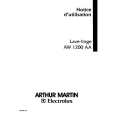 ARTHUR MARTIN ELECTROLUX AW1200AA Instrukcja Obsługi