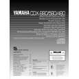 YAMAHA CDX-580 Instrukcja Obsługi