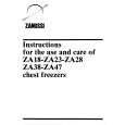 ZANUSSI ZA28 Instrukcja Obsługi