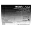 YAMAHA K-720 Instrukcja Obsługi