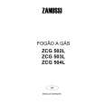 ZANUSSI ZCG502LW Instrukcja Obsługi