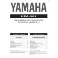 YAMAHA KPA-502 Instrukcja Obsługi