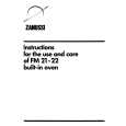ZANUSSI FM21A Instrukcja Obsługi