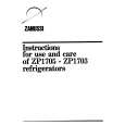 ZANUSSI ZP1703 Instrukcja Obsługi