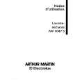 ARTHUR MARTIN ELECTROLUX AW1047S1 Instrukcja Obsługi