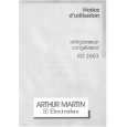ARTHUR MARTIN ELECTROLUX RD2603W Instrukcja Obsługi