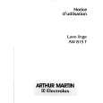 ARTHUR MARTIN ELECTROLUX AW815T Instrukcja Obsługi