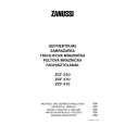 ZANUSSI ZCF270 Instrukcja Obsługi