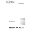 ROSENLEW PASSELI RW 602 PE Instrukcja Obsługi
