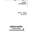 ARTHUR MARTIN ELECTROLUX SC0575 Instrukcja Obsługi
