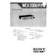 SONY WEX2000 Instrukcja Serwisowa