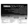 YAMAHA CDV-1700 Instrukcja Obsługi