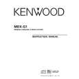 KENWOOD MDX-G1 Instrukcja Obsługi
