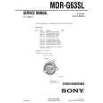 SONY MDRG63SL Instrukcja Serwisowa