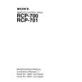 SONY RCP-701 Instrukcja Serwisowa