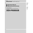 PIONEER DEH-P6000UB/X1PEW5 Instrukcja Obsługi