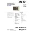 SONY NWHD1 Instrukcja Serwisowa