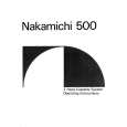 NAKAMICHI 500 Instrukcja Obsługi
