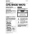SONY CFS-W470 Instrukcja Obsługi