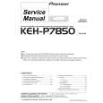 PIONEER KEH-P7850X1N Instrukcja Serwisowa