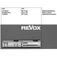 REVOX A76 Instrukcja Obsługi