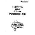 PANASONIC UF150 Instrukcja Obsługi