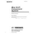 SONY MHC-GX30 Instrukcja Obsługi