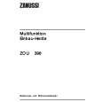 ZANUSSI ZOU398X Instrukcja Obsługi