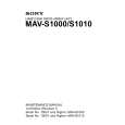 SONY MAV-S1010 Instrukcja Serwisowa