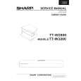 SHARP TT-W2800 Instrukcja Serwisowa