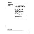 SONY UVW-100 VOLUME 2 Instrukcja Serwisowa